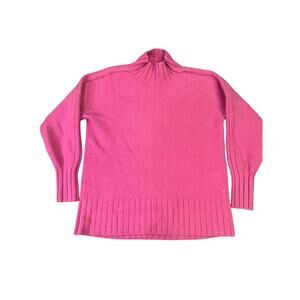 Sweaty Betty Mountain Mock-Neck Merino/Yak Wool-Jumper Sweater Small Magenta Pnk